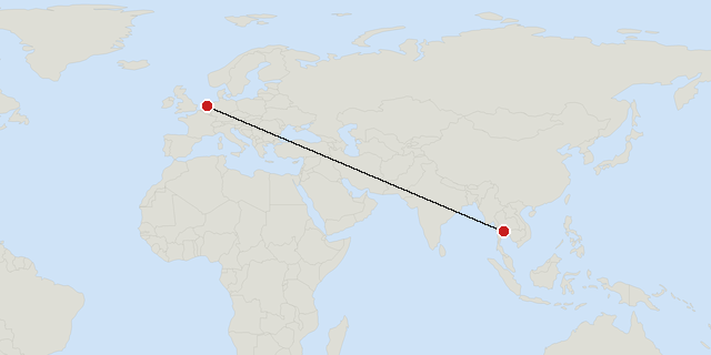 Amsterdam → Bangkok