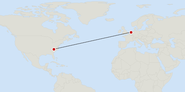 Charlotte → Amsterdam