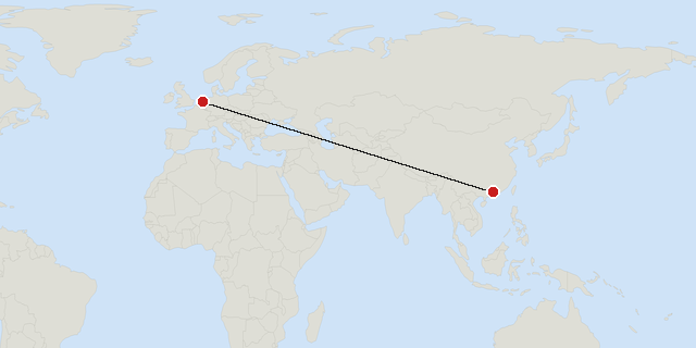 Guangzhou → Amsterdam