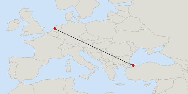 Amsterdam → Istanbul