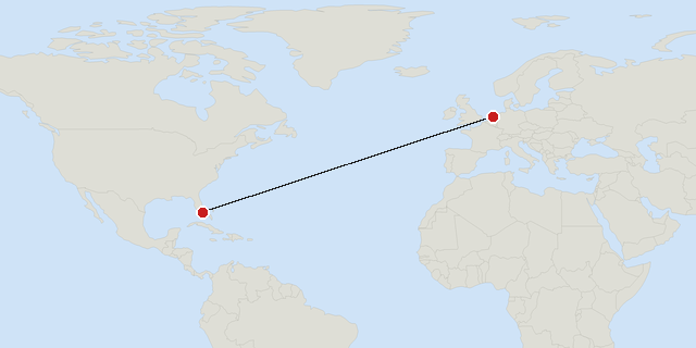Amsterdam → Miami