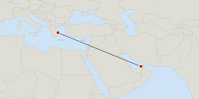 Athens → Dubai