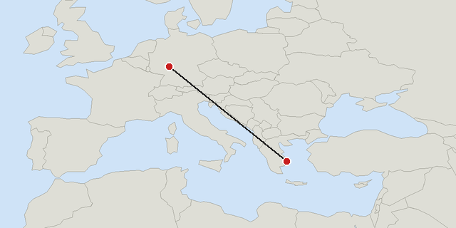 Frankfurt → Atenas