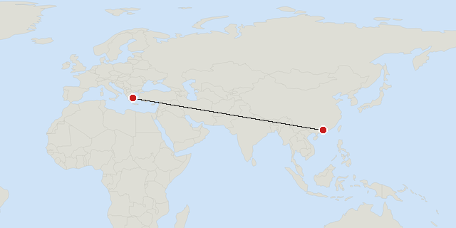 廣州 → 雅典