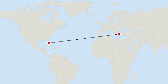 Athen → Miami