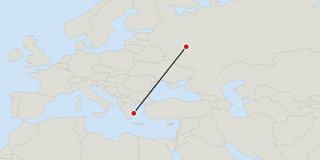 Moskau → Athen