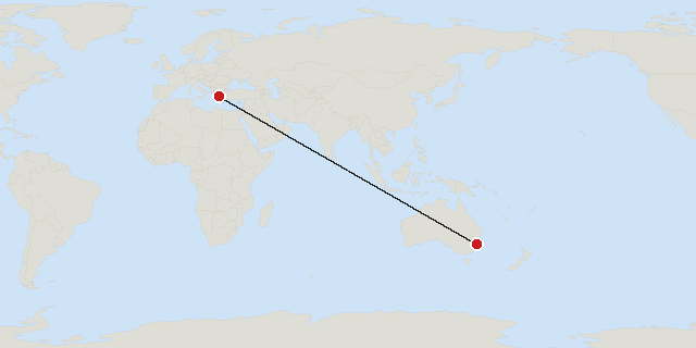 Athens → Sydney