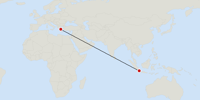 Athens → Tangerang