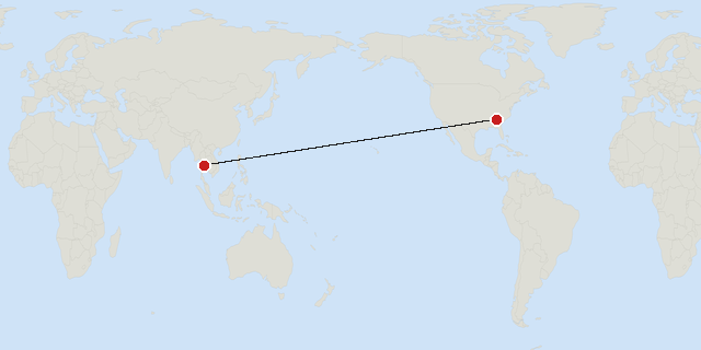 Atlanta → Bangkok