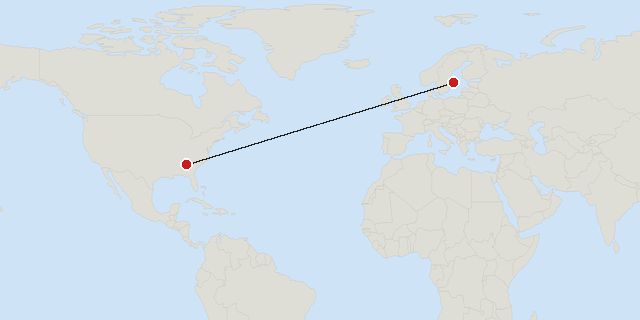 Atlanta → Stockholm