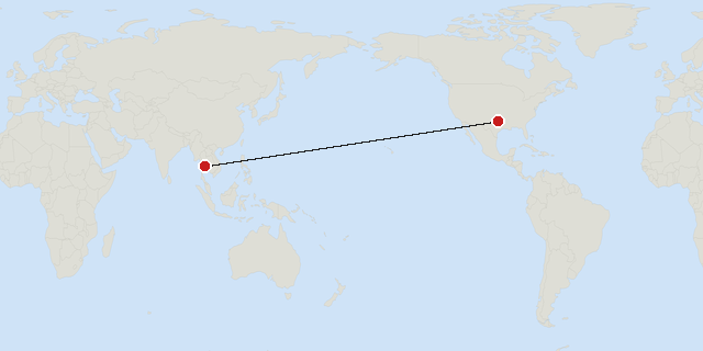 Bangkok → Dallas