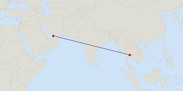 Bangkok → Dubai