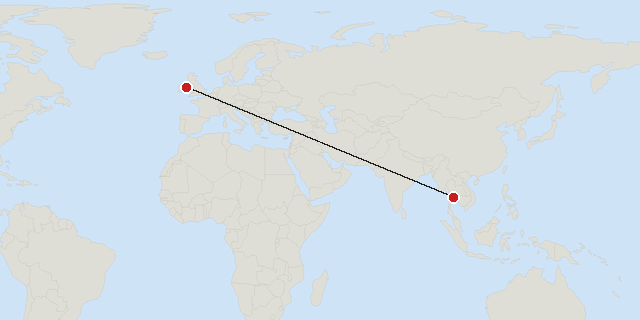 Bangkok → Dublin