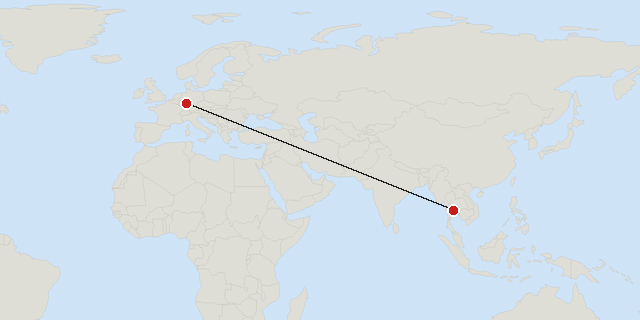 Bangkok → Frankfurt