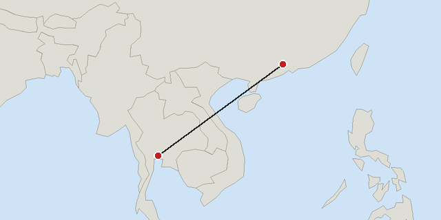 広州 → バンコク