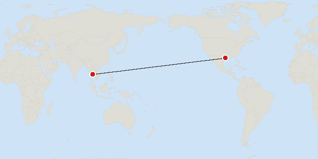 Houston → Bangkok