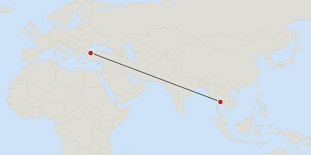 Bangkok → Istanbul