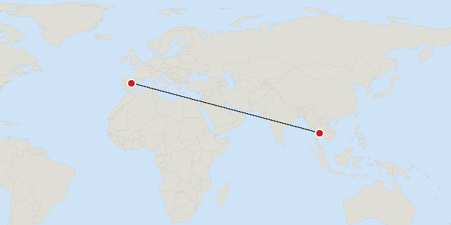 Bangkok → Madrid