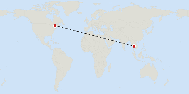 Bangkok → Montreal
