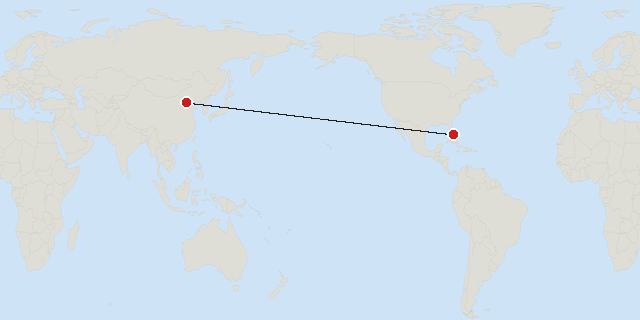 Beijing → Miami