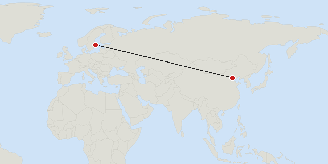 Stockholm → Beijing