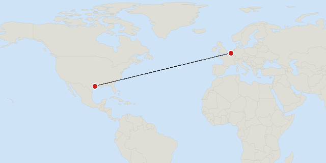 Brussels → Houston