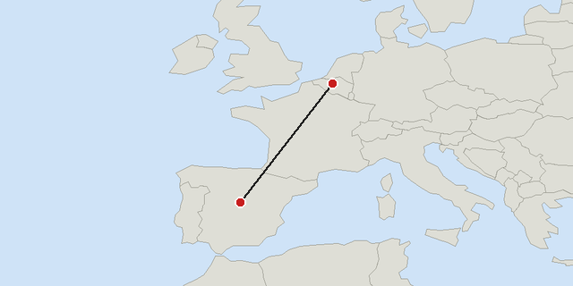 Brussels → Madrid