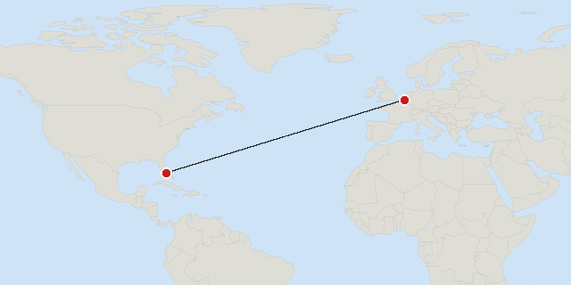Brussels → Miami