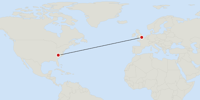 Londen → Charlotte