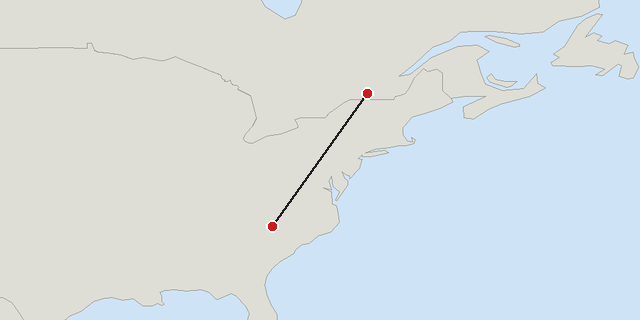 夏洛特 → 蒙特利尔