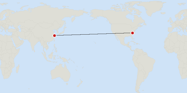 Shanghai → Charlotte