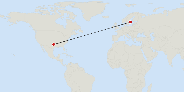 Dallas → Stockholm