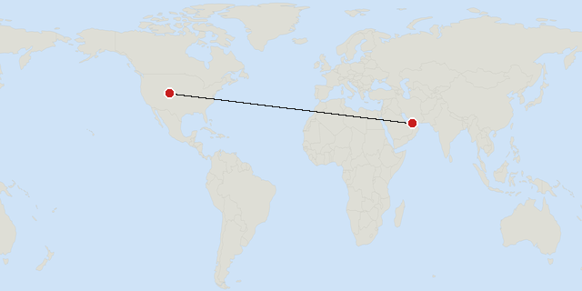 Denver → Dubai