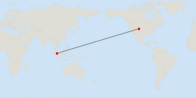 Singapore → Denver