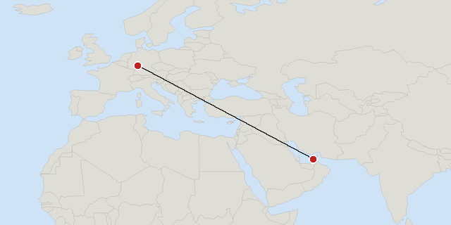 Frankfurt → Dubai