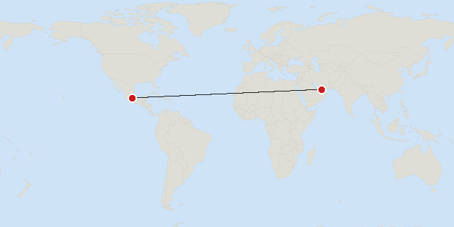 Dubai → Mexico