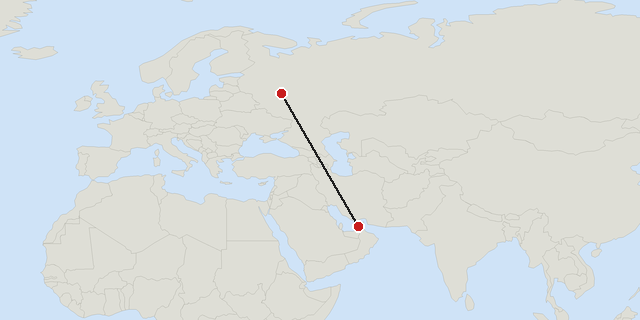 Dubai → Moscow