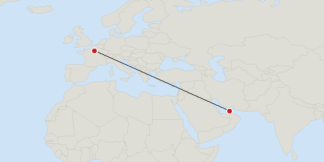 Dubai → Paris