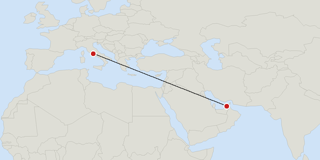 Dubai → Rom