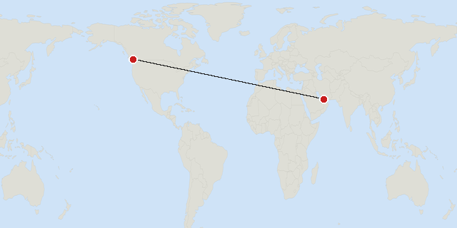 Vancouver → Dubai