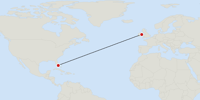Dublín → Miami