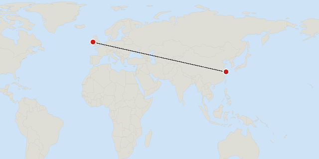 Dublin → Shanghai