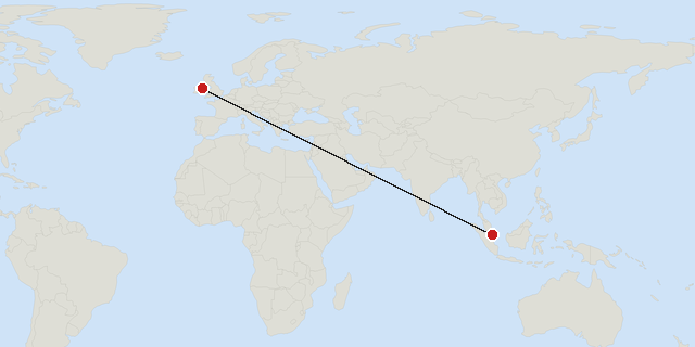Dublin → Singapore