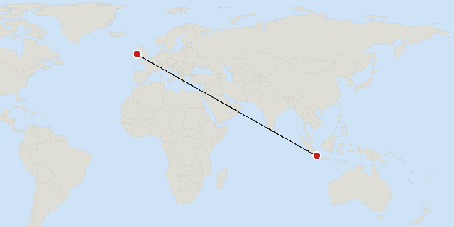 Dublin → Tangerang