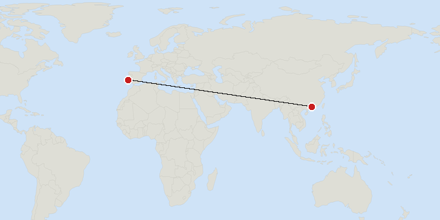 Guangzhou → Lisbon