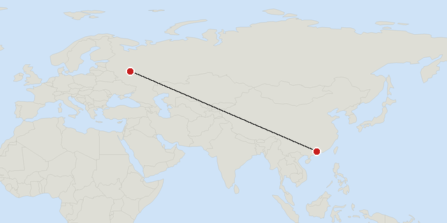 Moscow → Guangzhou