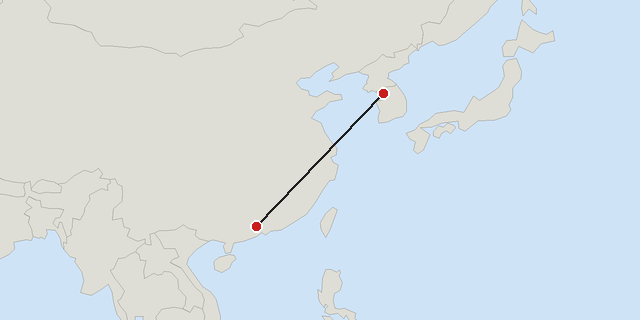 Seoul → Guangzhou