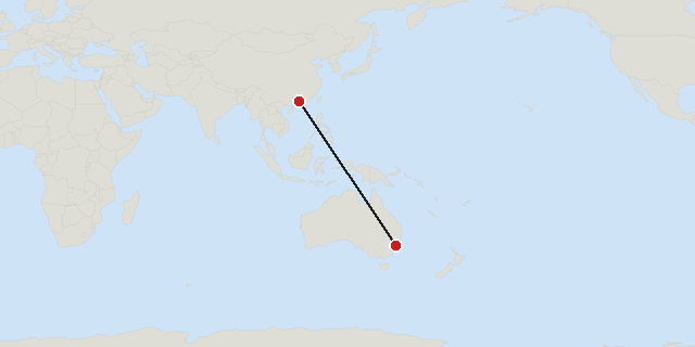 Sydney → Guangzhou
