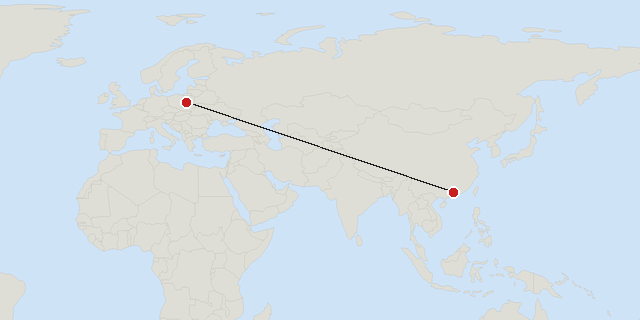 Warsaw → Guangzhou