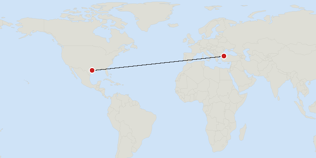 Houston → Istanbul